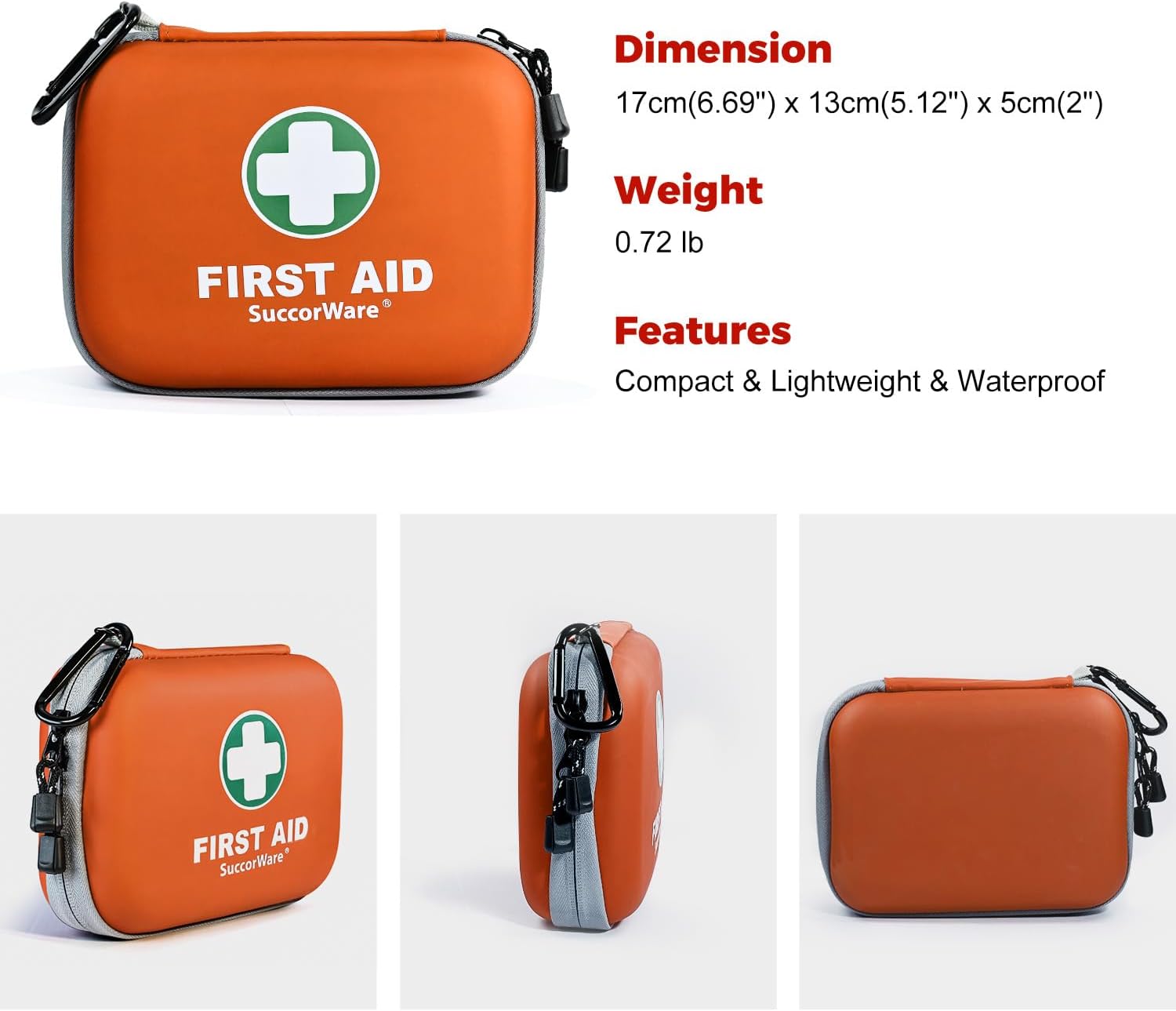 150 Pieces Mini First Aid Kit - Small Medical Kit with Hard Shell - Emergency First Aid Kit for Car, Travel, Home