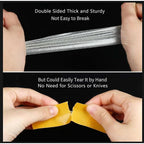 High Tack Double Sided Tape Heavy Duty Grid Mesh Stick,5Pack x 0.59" x 66FT