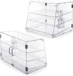 3-Tray Bakery Display Case, Acrylic Clear Display Case Countertop for Bread Pastry Dessert Food Cookie Display