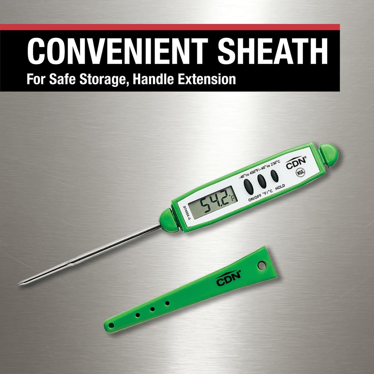 ProAccurate Instant Read Digital Pocket Thermometer with 2.75" Stainless Steel Tip for Accurate Temperature