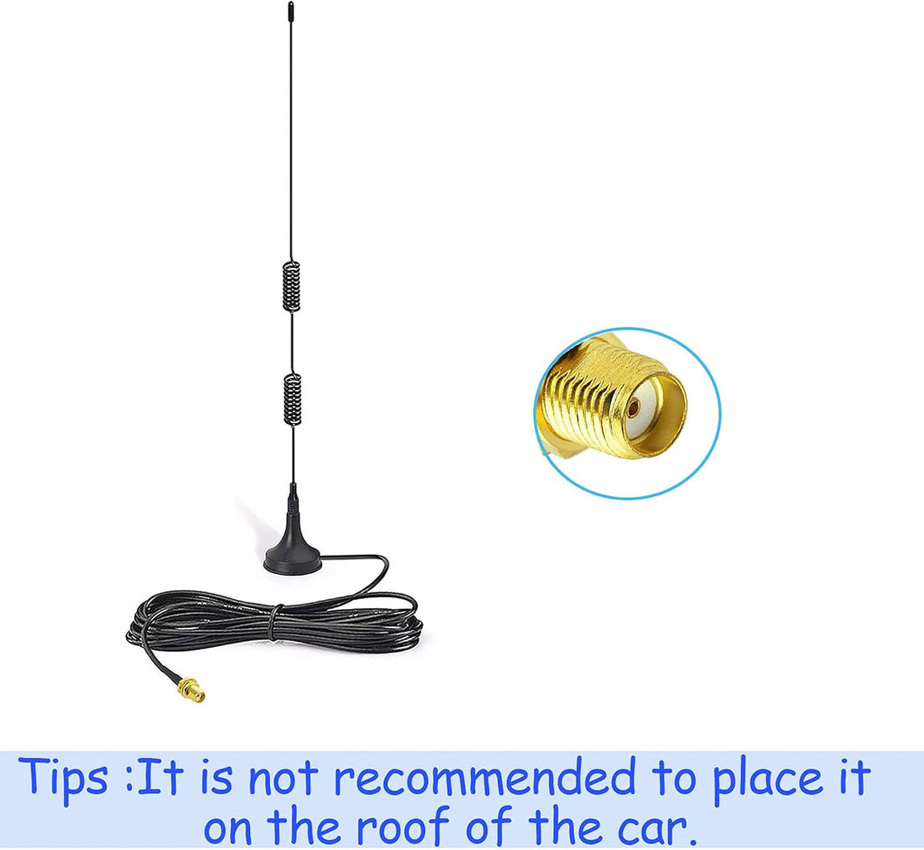 VHF UHF 136-174MHz 400-470MHz Ham Radio Antenna Magnetic Base | SMA Female Dual Band Antenna for Wouxun BaoFeng