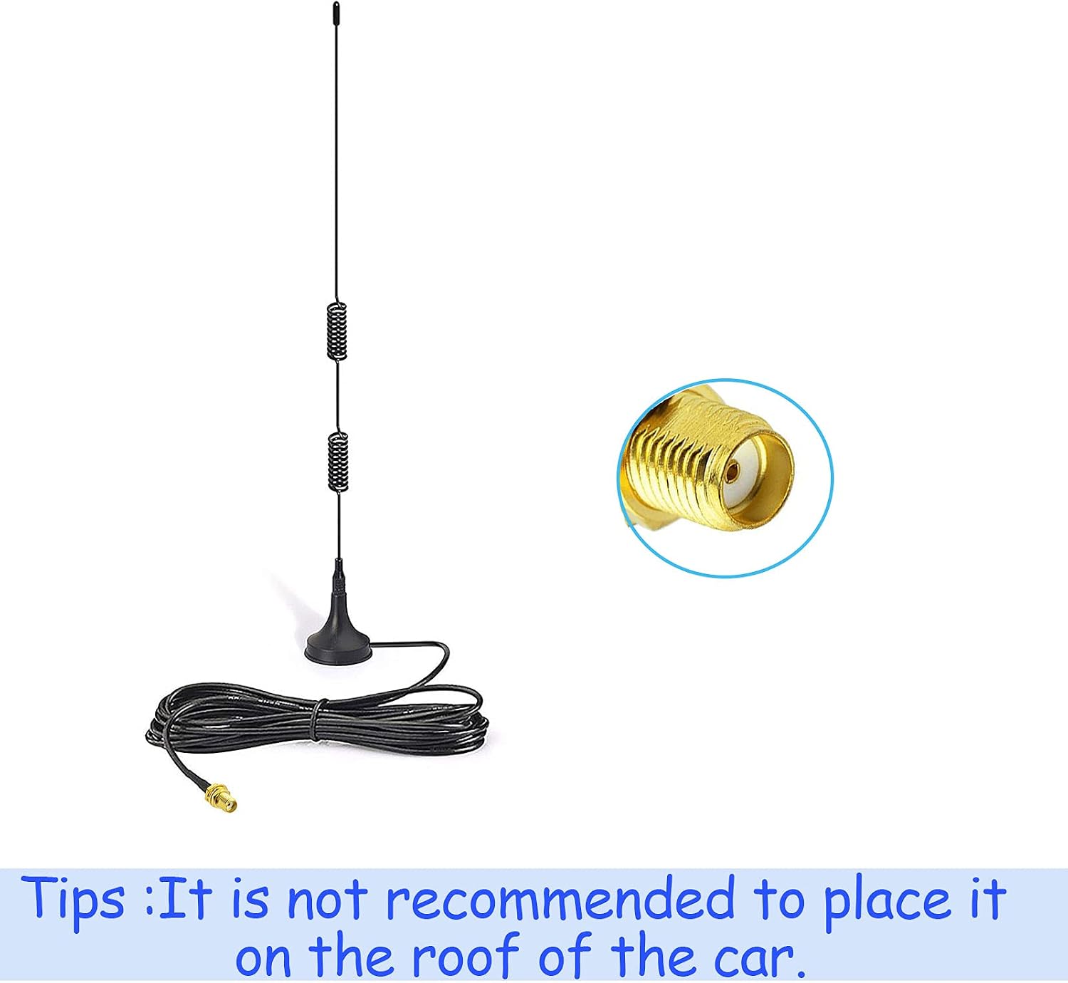 VHF UHF 136-174MHz 400-470MHz Ham Radio Antenna Magnetic Base | SMA Female Dual Band Antenna for Wouxun BaoFeng