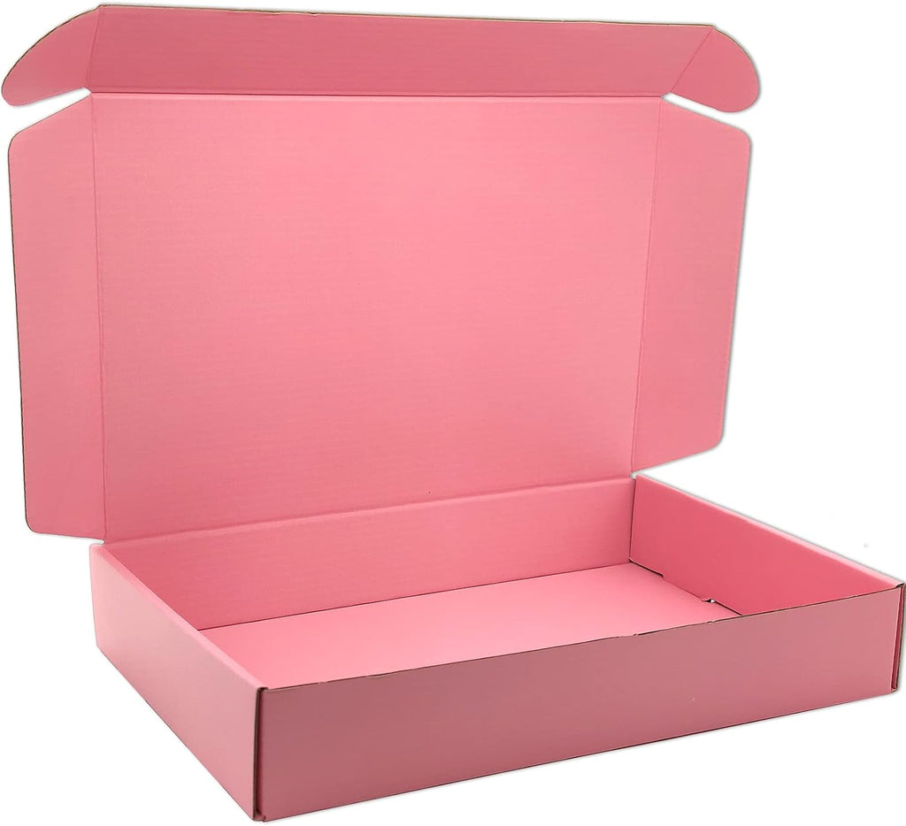 11x8x2 Shipping Boxes Pink Mailer Corrugated Cardboard Box Set of 25