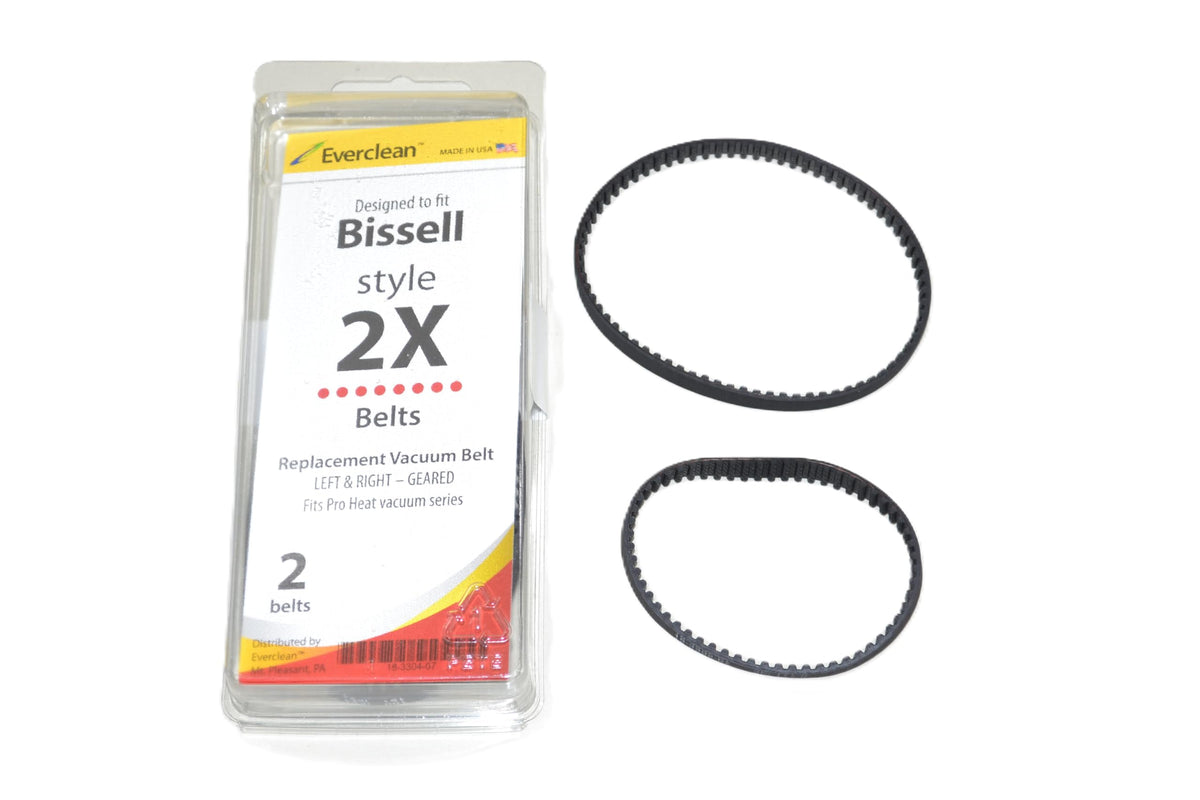 Everclean Vacuum Cleaner Replacement Belts for Bissell Pro Heat 2X, Left & Right 2 Pack