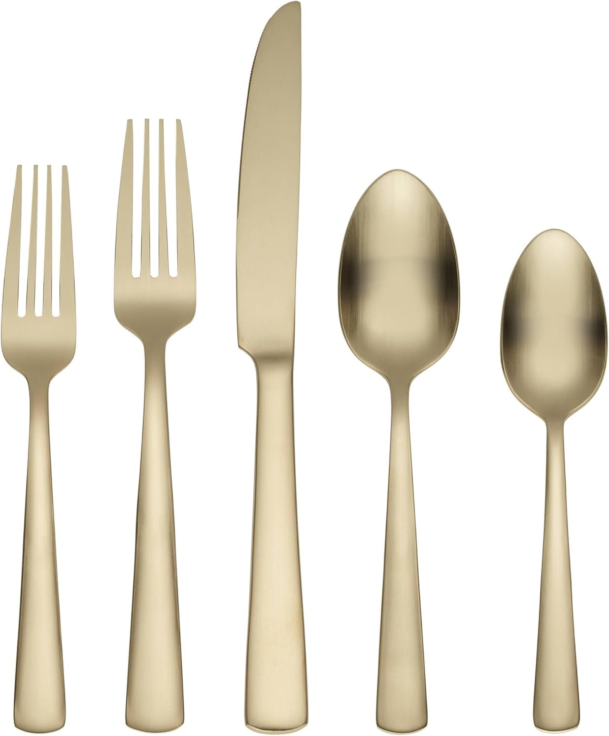 Aptitude Champagne Satin 20-Piece Silverware Set for 4, Flatware