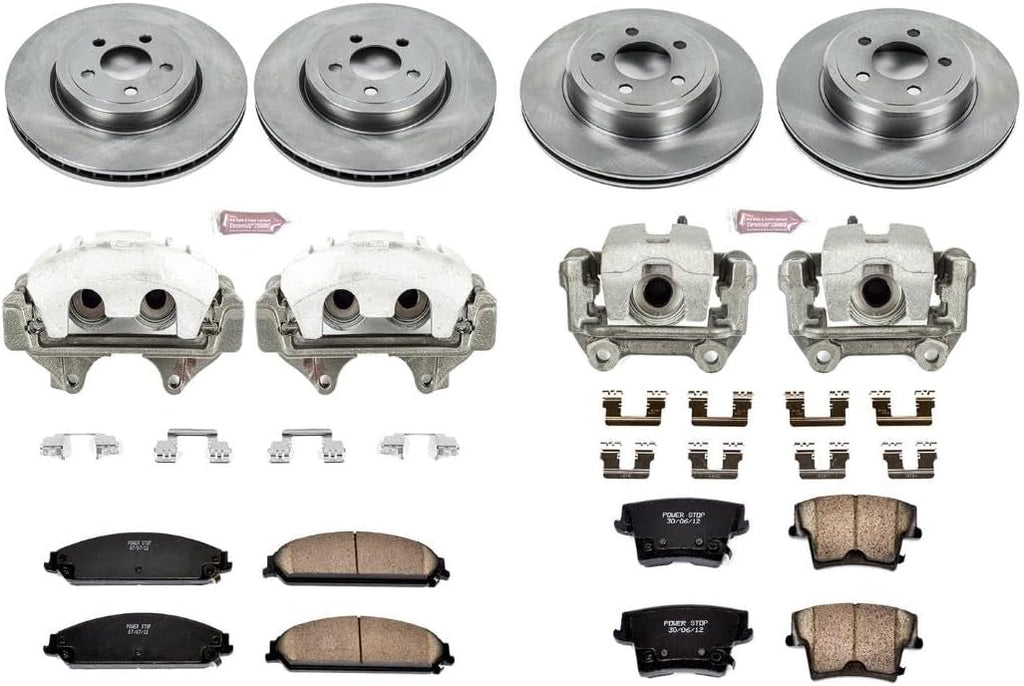 Front and Rear Brake & Caliper Kit for Chrysler 300 2012-21 |Dodge Challenger 2012-20 |Charger 2012-20 - Ceramic