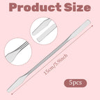 5 Pcs Lab Spatula, Small Stainless Steel Micro Spatula (Silver)