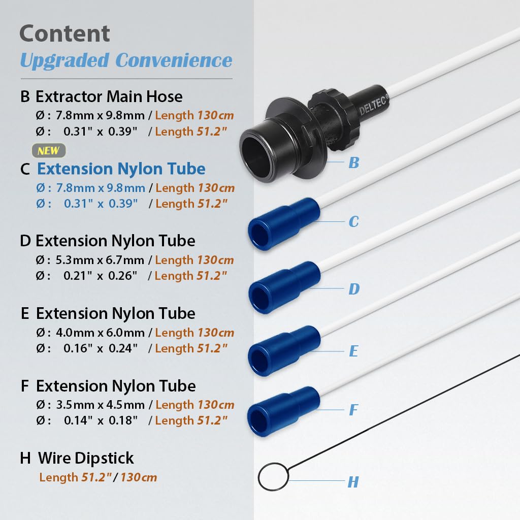 FIRSTINFO A1102EH4 5-Piece Oil Extractor Nylon Hose