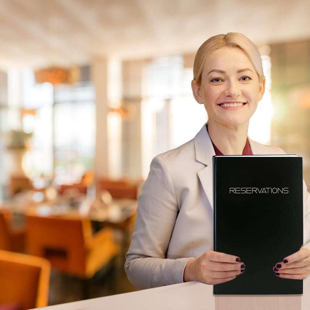 Restaurant Reservation Book, Black, Hardbound, 408 Pages