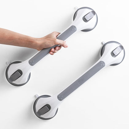 2 Pack Shower Grab Bars for Bathtubs and Showers, Easy to Install Suction Shower Handles for Bathroom Removable