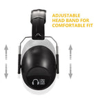34dB NRR Ear Protection, Noise Reduction Ear Muffs - Black