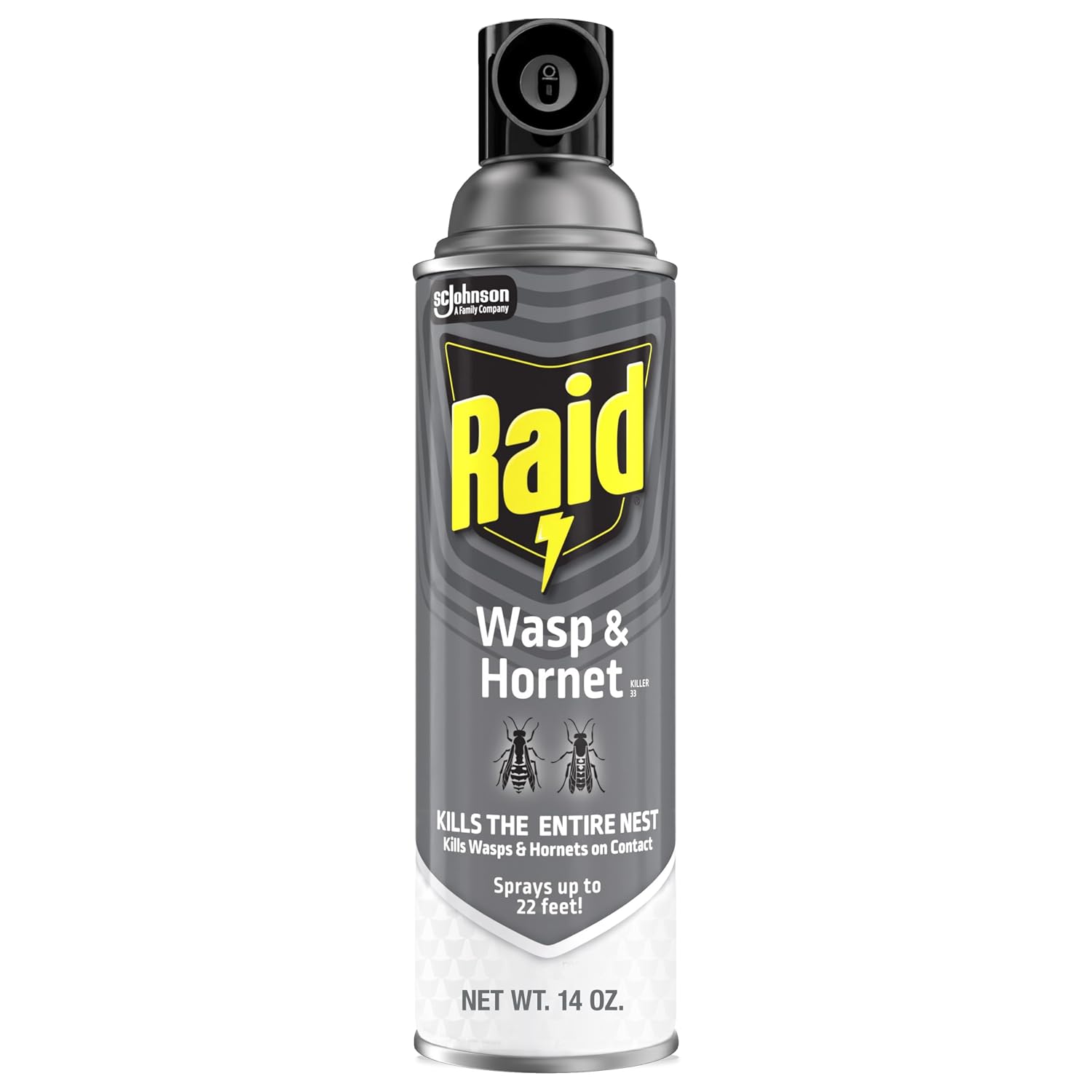 Wasp and Hornet Killer Spray, Kills The Entire nest, Kills Paper Wasps, Yellow Jackets, Mud Daubers and More, 14 oz