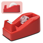 Compact Cute Desktop Tape Dispenser for Standard 3/4" Rolls, Red