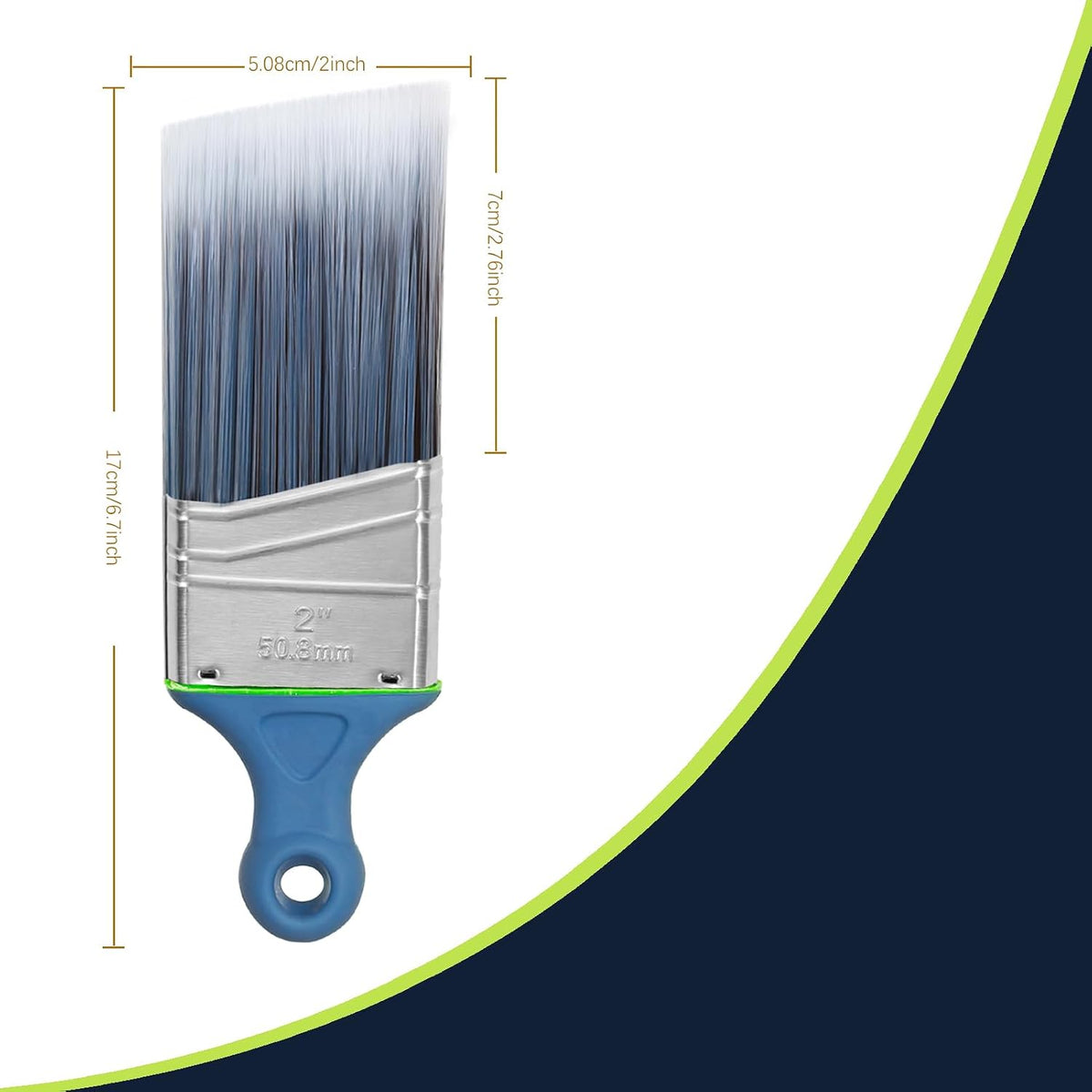 Paint Brushes Short Handle Paint Brush for Painting Walls Stain Wood Small Areas Cutting and Trim Works Home