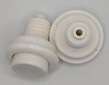 Pinball Machine Cabinet Flipper Buttons, Opaque, 1 1/8" Shaft with Spring, Set of 2 (White)