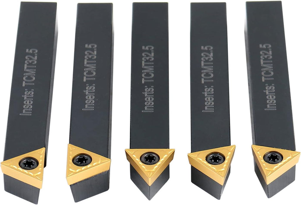 Accusize Industrial Tools 1/2'' 5 Pc Indexable Turning Tool Set, 2380-5082