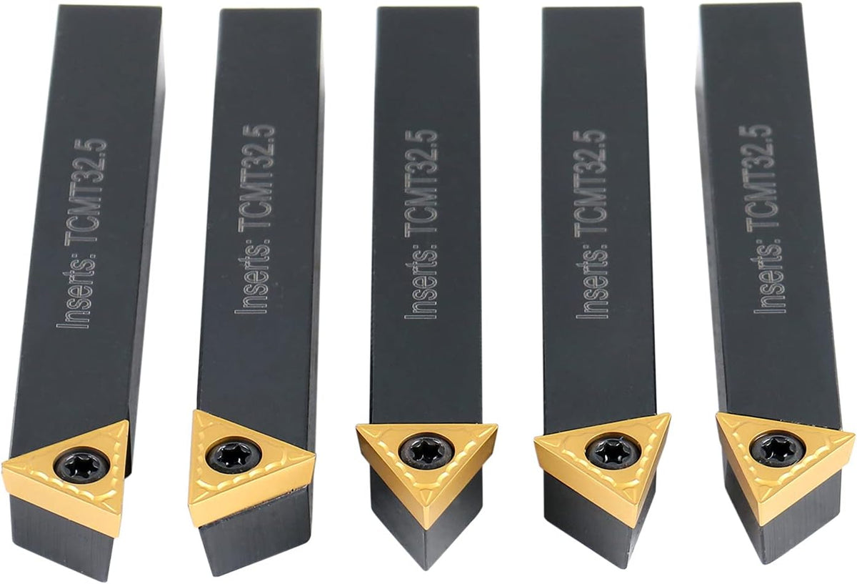 Accusize Industrial Tools 1/2'' 5 Pc Indexable Turning Tool Set, 2380-5082