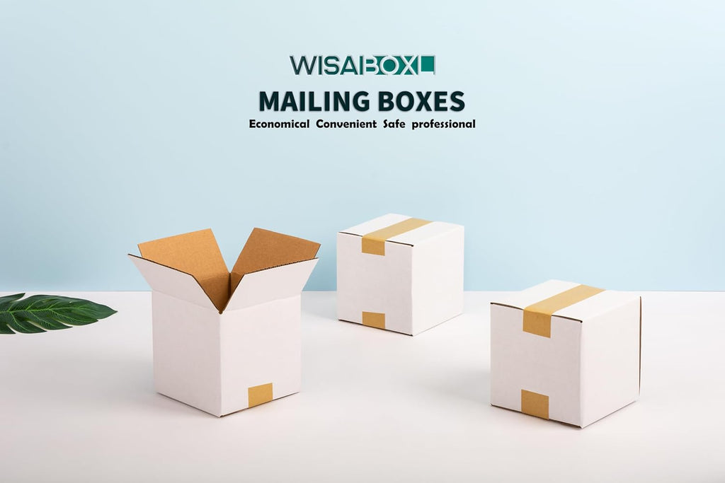4x4x4 inch White Small Shipping Boxes, 25 Pack