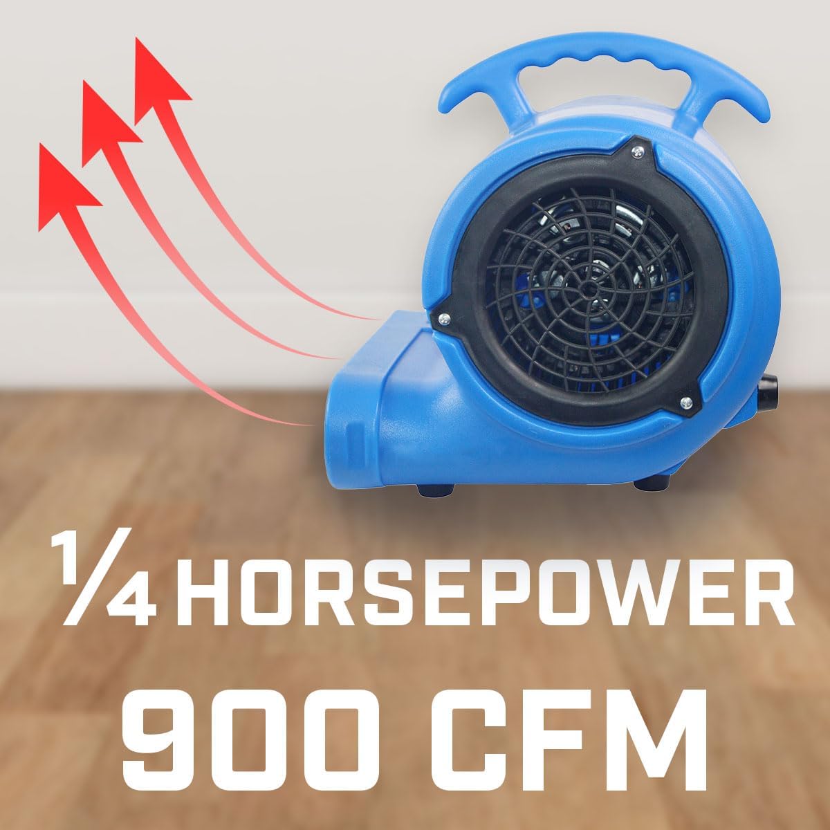 1/4hp 900CFM Air Mover Carpet Dryer Floor Fan Cooling Fan - Industrial Heavy Duty Abanico de Piso Blower Fan with