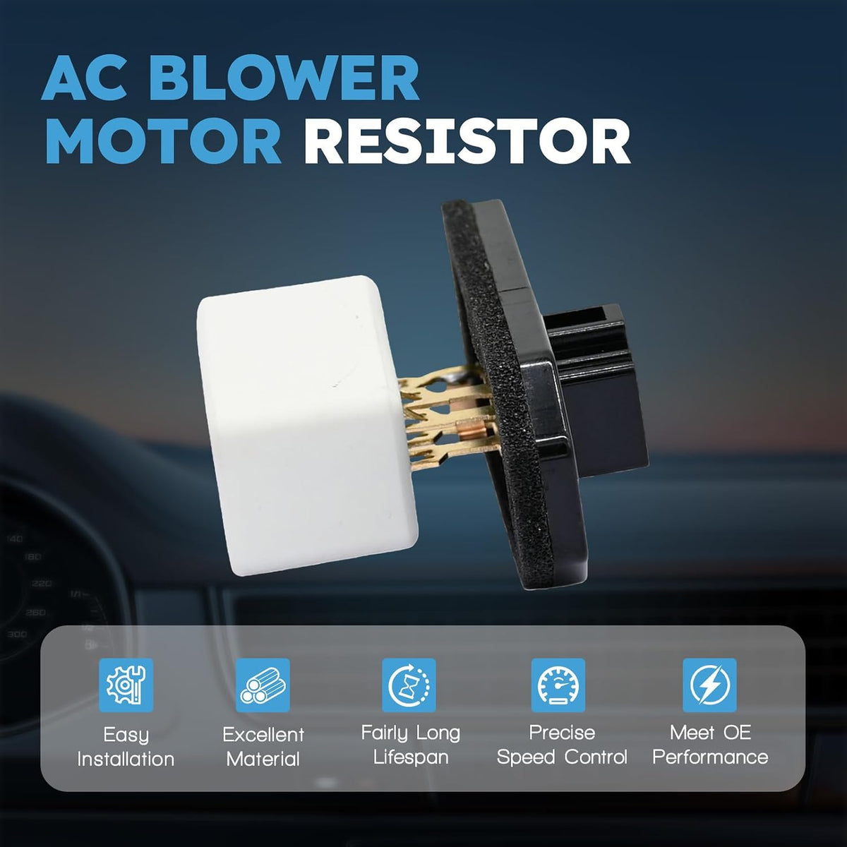 HVAC Blower Motor Resistor with Harness for Dodge Viper 2003-2010 5014212AA