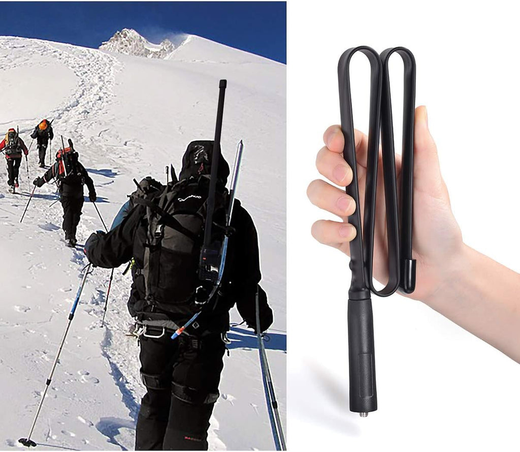 Dual Band VHF UHF 136-520MHz 31 inch Foldable CS Tactical Antenna | SMA Female Ham Radio Antenna with 3 feet