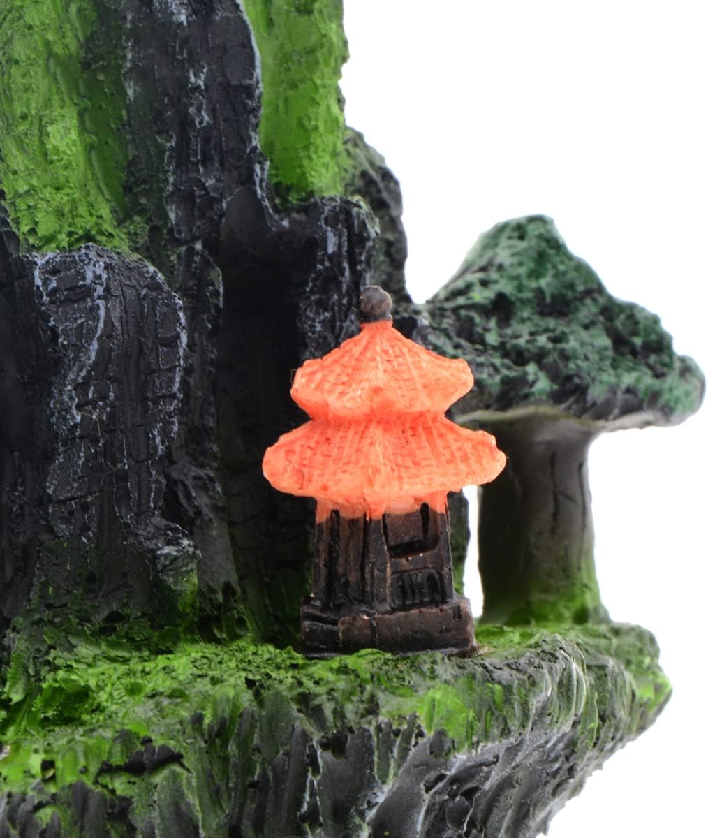 Mountain View Aquarium Ornament Tree House Bridge Fish Tank Decoration