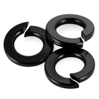 M8 Black Split Spring Lock Washers, 304 Stainless Steel, 50 PCS