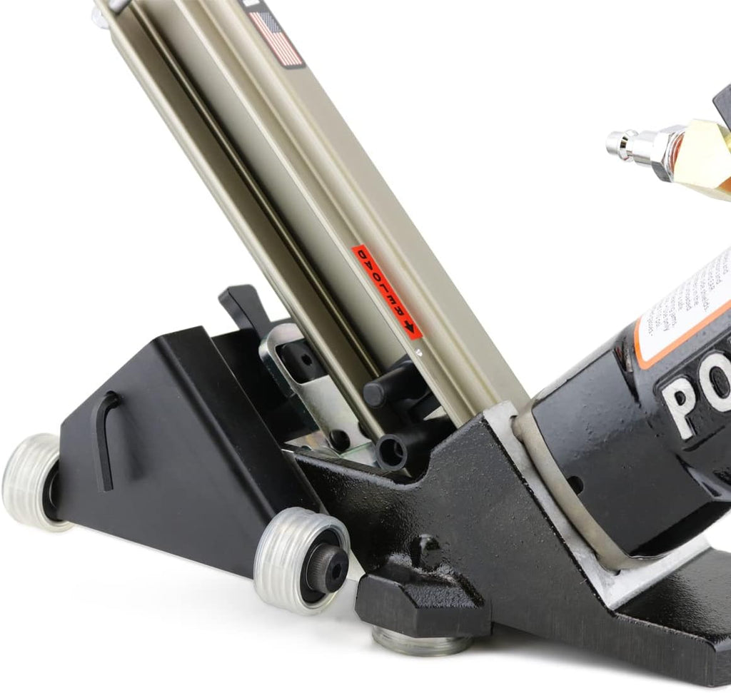 445PRXLSW Pneumatic 16 Gauge L-Cleat Flooring Nailer with FLEX Power Roller adjustable base