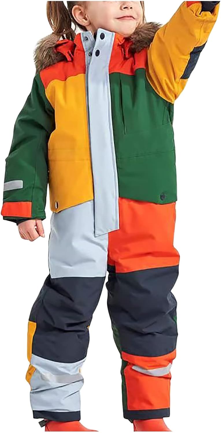 Snow Suit for Kids Girls Boys One Piece Snowsuit Waterproof Windproof Winter Outdoor Overalls Snowboarding Ski Suits