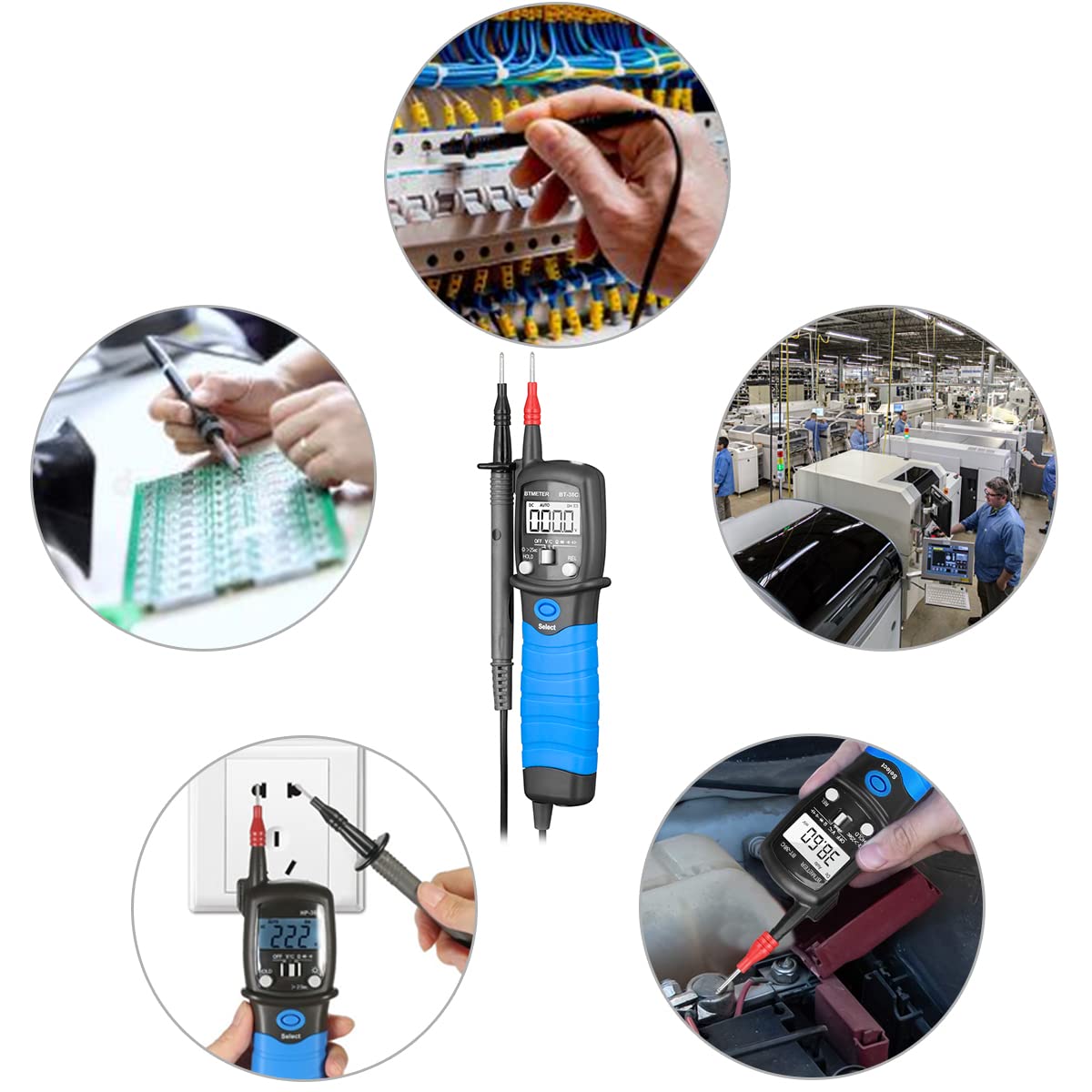 BTMETER Digital Pen Multimeter - AC/DC 600V Multitester Ohm Meter BT-38C