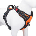 No Pull Dog Harness Medium Reflective Front Clip Vest with Handle,Adjustable 2 Metal Rings 3 Buckles,[Easy to Put on