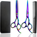 Professional Hair Cutting Shears Set,6 Inch Barber Hair Cutting Scissors Kit,Hairdressing Thinning Shears for Hair