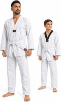 Taekwondo Uniform, TKD Uniform, Dobok, 8oz Poly/Cotton, White Belt Included