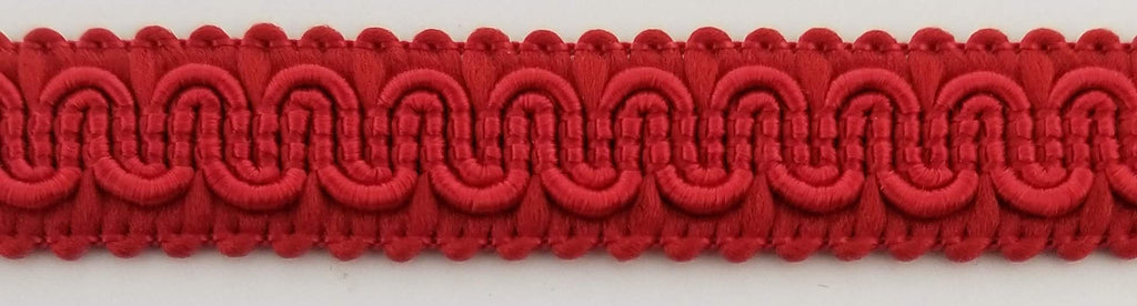 1/2" Scroll Braid Gimp w/Backing - 10 Continuous Yards - Many Color Options! (Red)