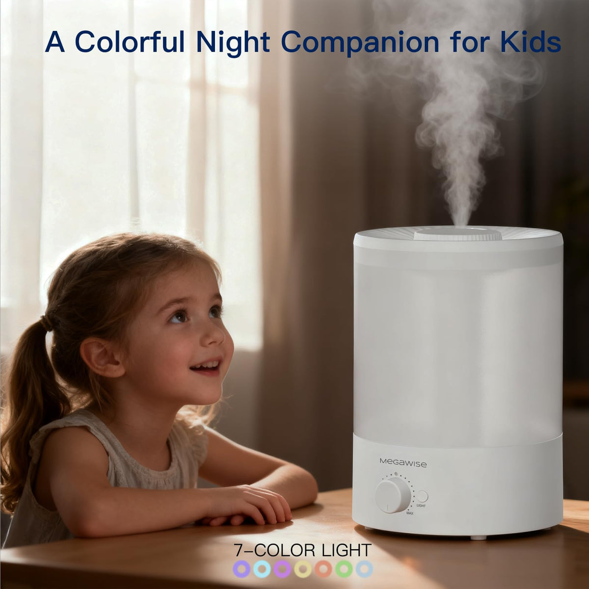 2 pack 3.5L Ultrasonic Cool Mist Humidifier – Top-Fill, Essential Oil Diffuser, Quiet Operation, Night Light, Auto