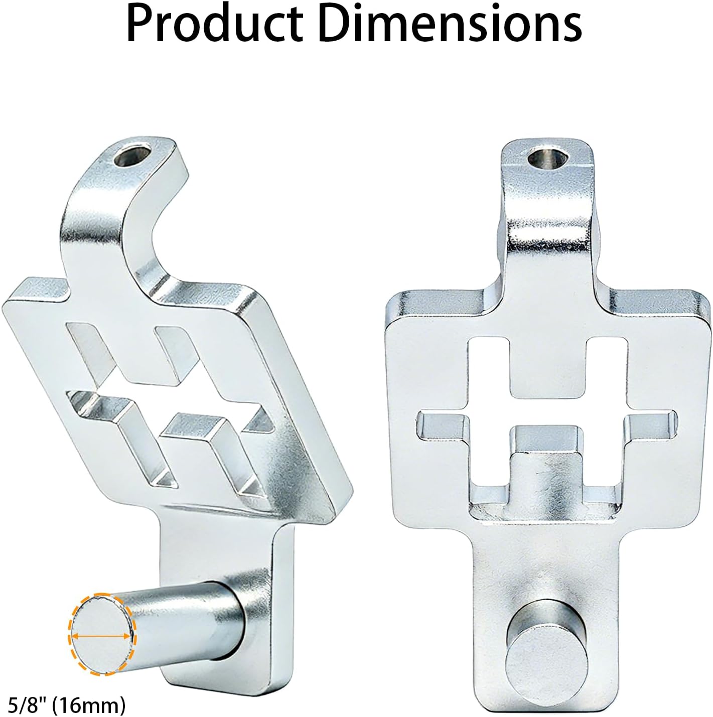 2-Pack T-Post Gate Hinge Kit, Heavy Duty 1-3/8" U-Bolt Clamps, Chain Link Fence Gate Hinge for Metal Posts & Chain