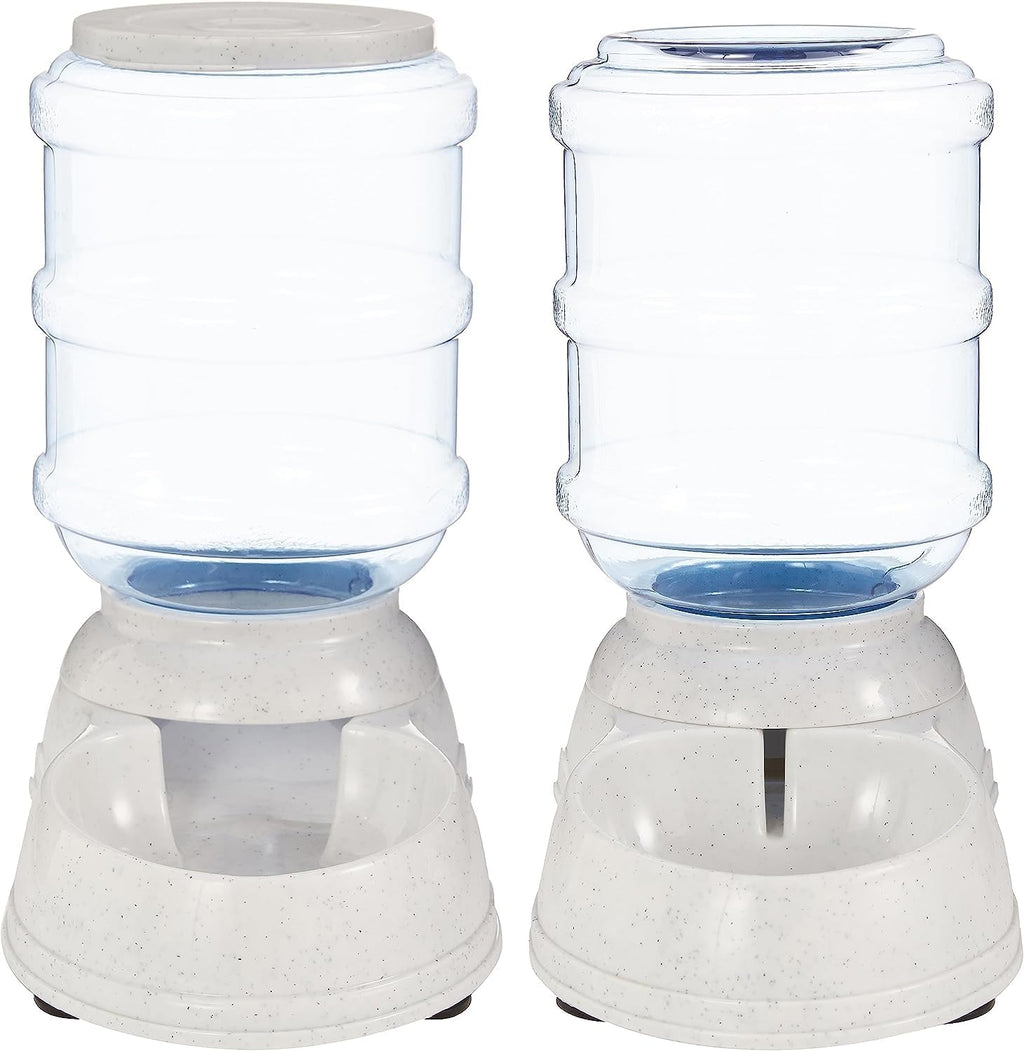 Automatic Pet Water Dispenser and Gravity Food Feeder Set for Cat and Dog, Easy to Clean, 6-Pound Food Capacity