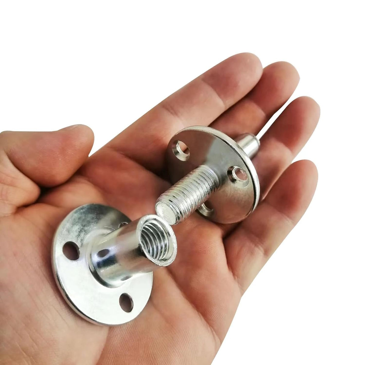 4 Sets M12 Metal Bed Post Connector T-Nut Post Connector Screw-in Butt Nut