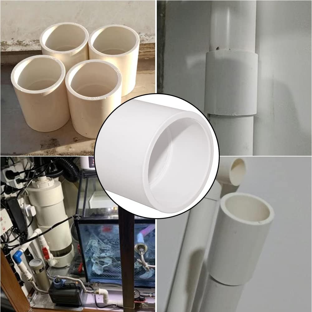 5PCS 1-1/4" PVC Pipe Coupling Slip (Socket x Socket) SCH40 White