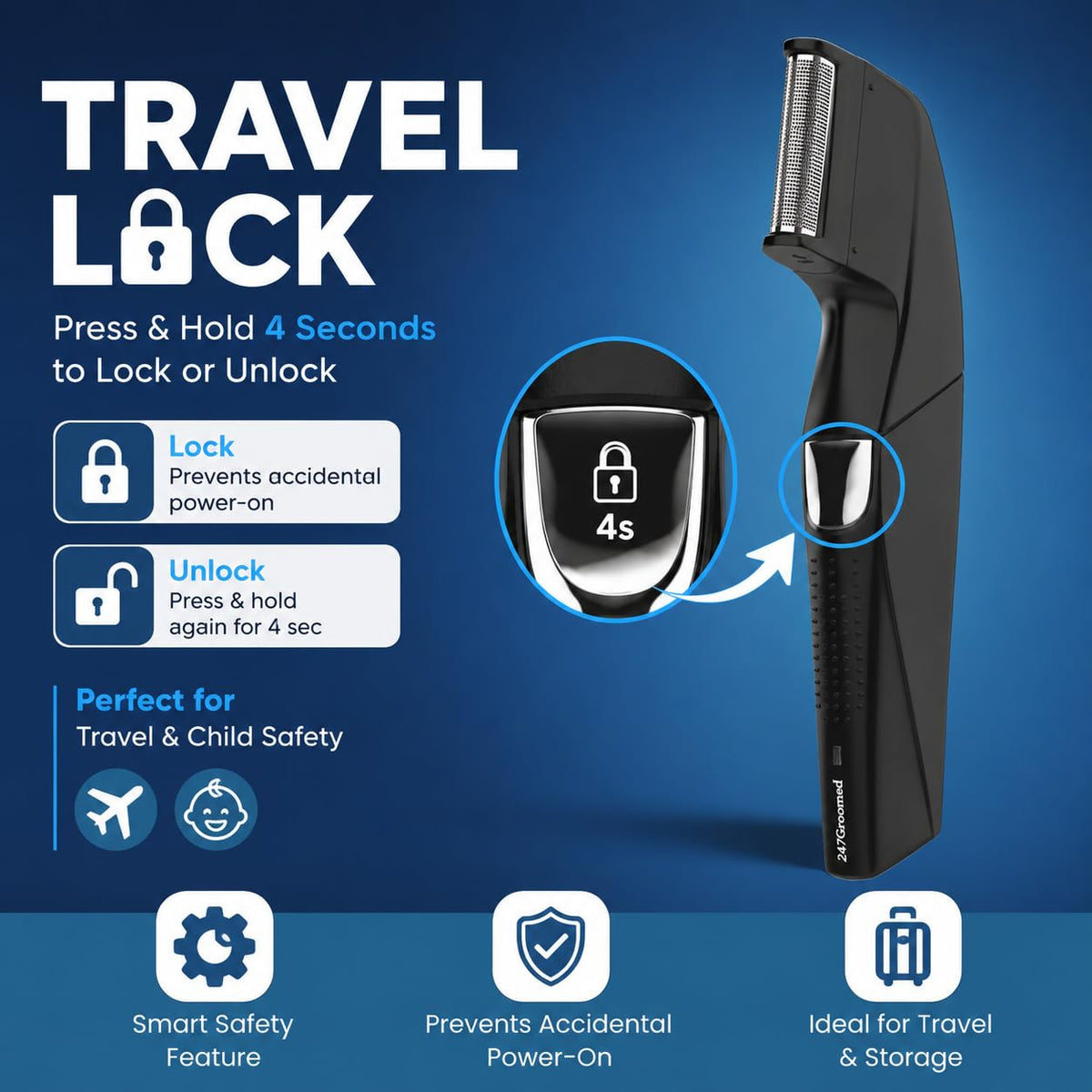 Self Haircut Trimmer for Men, Electric Hair Grooming Kit