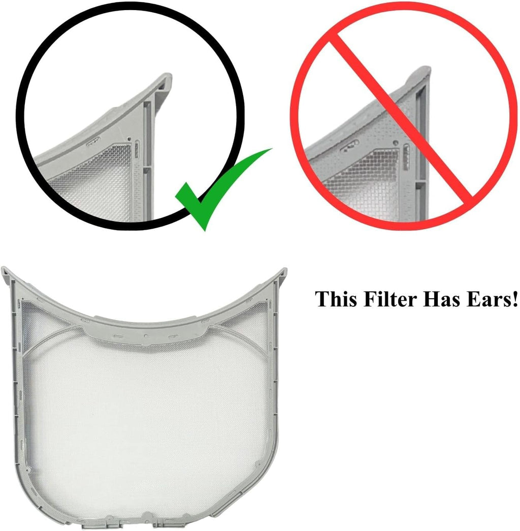 Dryer Lint Filter - With Ears - Compatible with LG Model Numbers DLEX4070V, DLEX4070W, DLEX4270V, DLEX4270W, DLEX4370K