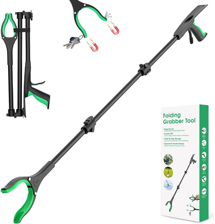 51" Heavy Duty Grabber Reacher Tool, Black & Green | For Seniors/Disabled/After Surgery Recovery, Extra Long