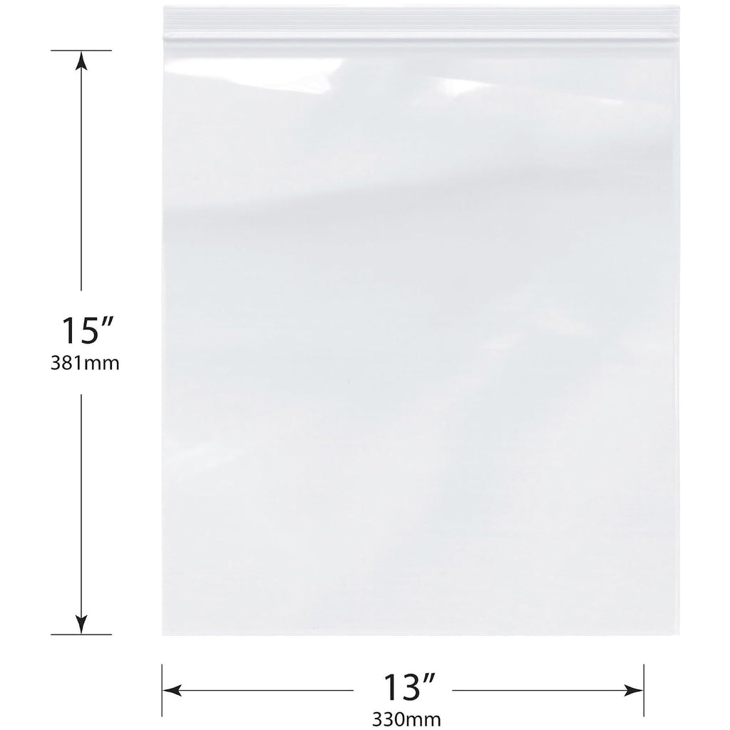 13 x 15 inch, 4 Mil Zipper Reclosable Bags (Pack of 100)