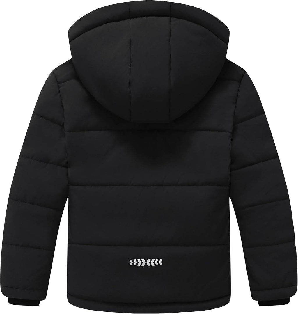 Boy's Waterproof Winter Jacket Warm Puffer Coat Fleece-Lined Parka | Insulated Outerwear Detachable Hood Down Jackets