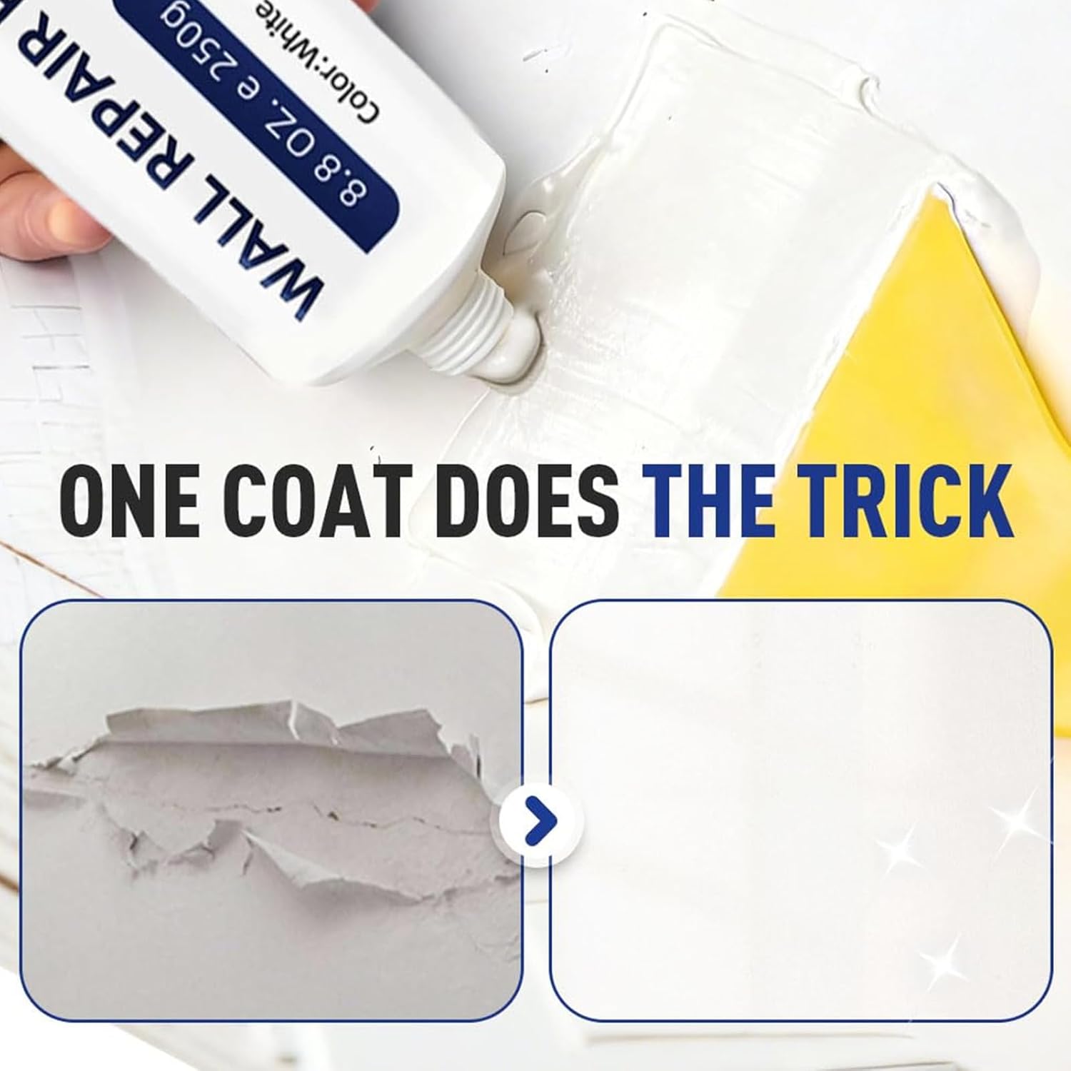 (2PCS) Efficient Drywall Repair Kit with Scraper, 2026 New Quick Drying Wall Mending Agent for Holes & Cracks Nail