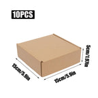 10 Pack 6x6x2 Shipping Boxes, Small Brown Corrugated Mailers