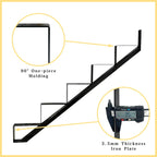 5 Step Metal Stair Step Steel Riser Stringers for 34.7" Height Deck, 3Packs