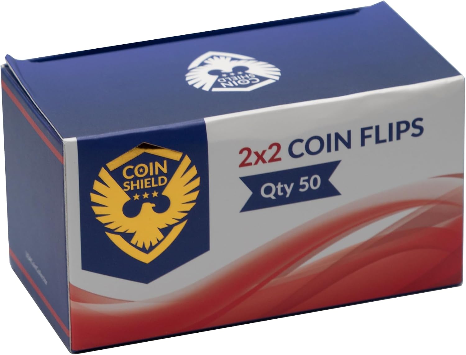 100 Quarter 2x2 Premium Cardboard Coin Flips Paper Holders Mylar Archival Safe Storage