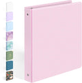 BinderX 3 Ring Binder 1 Inch, 1" Clear View Binder, Pink, Letter / A4 Size | Extra Durable, PVC-Free, Customizable