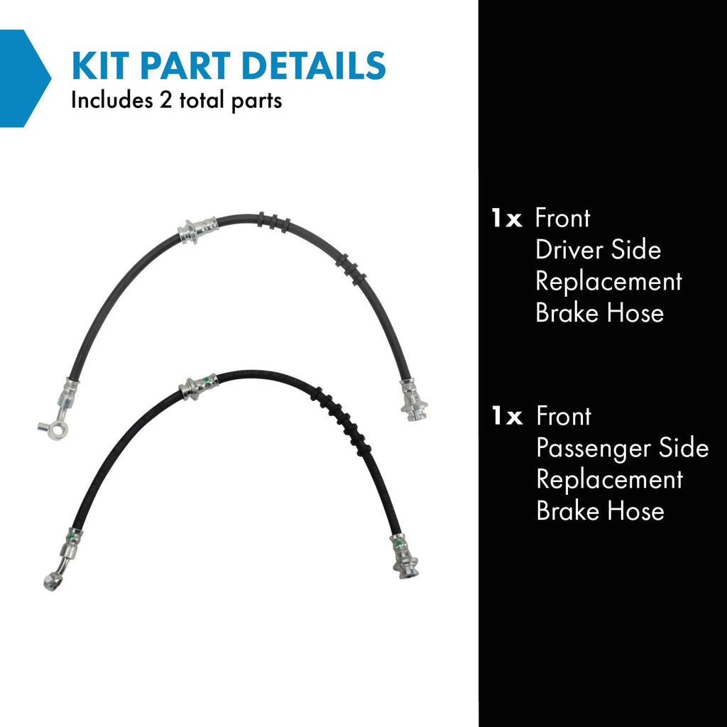 TRQ Front Brake Hose Set